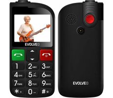 Evolveo EasyPhone FL + Ständer schwarz / 2,3" / 0,08MP / SOS / microSDHC