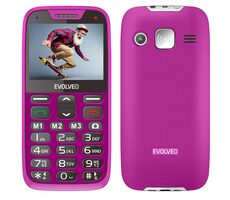 Evolveo EasyPhone XR + Ständer rosa / 2,3" / SOS / Bluetooth / FM / microSD