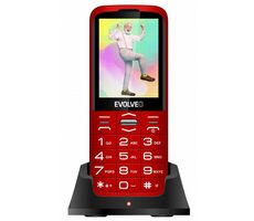 Ausgepackt - Evolveo EasyPhone Xo + Ladeständer rot / 2,8" / 0,3MP / DualSIM / microSDHC / unverpackt