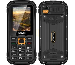 Evolveo StrongPhone Q1 schwarz-orange / 2,4" / 0,3 MP / Dual-SIM / IP68