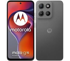 Ausgepackt - Motorola Moto G15 Power 8+256 GB grau / 6,7" LCD / 256 GB / Android 15 / Veganes Leder / ausgepackt