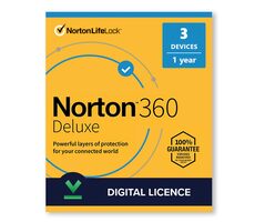 Norton 360 Deluxe - Abonnementlizenz (1 Jahr) - 3 Geräte / 25 GB Cloud-Speicher - Download - ESD
