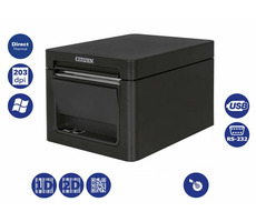 Citizen CT-E351 (RS-232) schwarz / Registrierkasse / 83 mm / Thermodrucker / 203 dpi / USB / RS232 / Schneidegerät / Quelle / schwarz