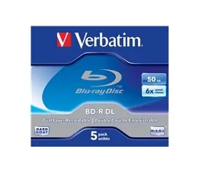 Verbatim 5 Stück Blu-Ray BD- R / DualLayer / 50 GB / 6x / Jewel