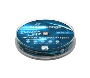 10 Stück DVD+ R 8,5GB MediaRange 8x / DoubleLayer / Spindel