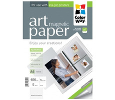 Colorway ART Magnetisches Fotopapier (glänzend) / Magnetschicht / Glänzend / A4 / 690 g/m2 / 5 Blatt