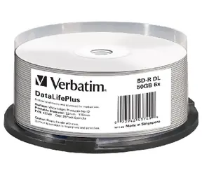 Verbatim Blu-Ray BD- R bedruckbar 25 Stück / 50 GB / 6x / DualLayer / bedruckbar