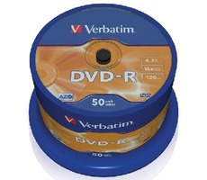 Verbatim DVD- R / 4,7 GB / 16x / bedruckbar / 50 Stück Kuchen