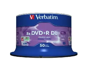 Verbatim DVD+ R DL Matt Silver 50 Stück / 8,5 GB / 8x