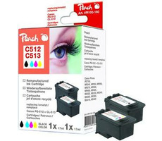 Peach wiederaufbereitete Ersatzpatrone PG-512 / CL-513 MultiPack / Canon Pixma MP240 / Multipack