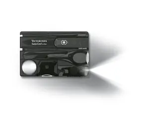 VICTORINOX SWISSCARD LITE schwarz-transparent / Multifunktionskarte / Anzahl Funktionen 13 / Maße 82 x 45 mm