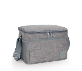 Riva Case 5712 Kühltasche 11 L grau / Kühltasche / faltbar / 3 Außentaschen / geeignet für 500 ml Dosen 