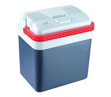 Guzzanti GZ 24A blau-weiß / Thermoelektrische Kühlbox / 53W / 12V & 220 - 240V / Volumen 24 L / Heizfunktion