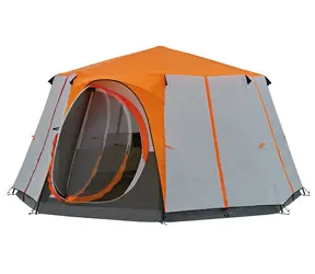 Coleman CORTES OCTAGON 8 orange / Zelt für 8 Personen / 396x396 x 208 cm / Wassersäule: 2000 mm