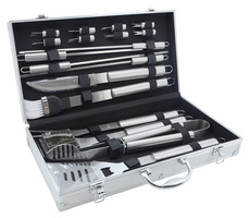 Cattara Grillbesteck-Set, 18-teilig, ALU-Koffer