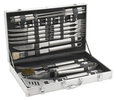 Cattara Grillbesteck-Set, 30-teilig, ALU-Koffer