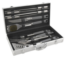 Cattara Grillbesteck GREY LINE Set 11-tlg. ALU-Koffer