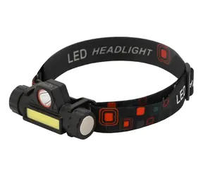 Cattara Stirnlampe 120lm wiederaufladbar schwarz / Cree XP-E + COB LED / 1200 mAh / microUSB