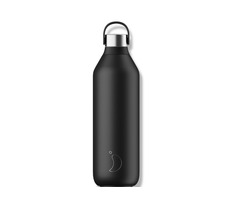 CHILLY&#39;S Series 2 Wasserflasche 1000 ml Abyss Black / Thermosflasche / Edelstahl