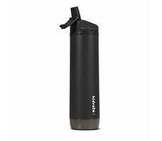 HidrateSpark - intelligente Edelstahlflasche mit Strohhalm 620 ml schwarz / Bluetooth-Tracker