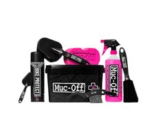 Muc-Off 8 in Kit Bicycle - Reinigungs- & Pflegespray & Schwamm & 4 Bürsten
