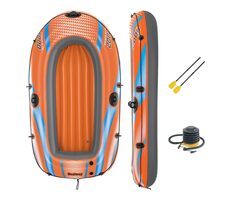 Bestway Schlauchboot Kondor Elite 2000 Set (Boot, 1 Paar Paddel, Handpumpe) / Maße 196x106 cm / Max. Tragkraft 120 kg