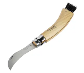 Opinel 8 Klappbares Pilzmesser mit Pilzreinigungsbürste 8 cm / Holzgriff