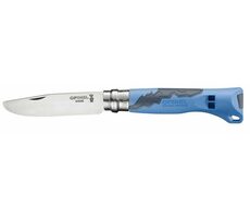 Opinel 7 Taschen-Klappmesser mit Pfeife, 7 cm blauer Griff