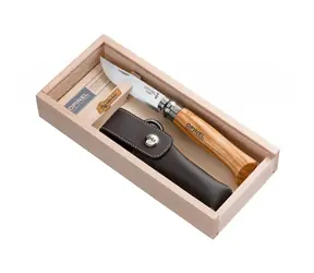 Opinel 8 Klapptaschenmesser 8,5 cm Geschenkbox / Etui / Klinge aus rostfreiem Stahl / Holzgriff