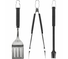 Weber 6764 / Set mit 3 Grillutensilien / Zange & Wender & Bürste