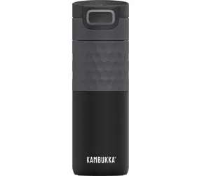 Kambukka Thermobecher 0,5 L Etna Grip Black Steel schwarz / 0,5 L / Edelstahl