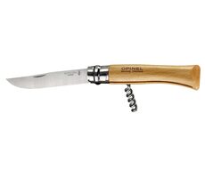 Opinel 2578 No.10 10cm Buche / Taschenmesser mit Korkenzieher