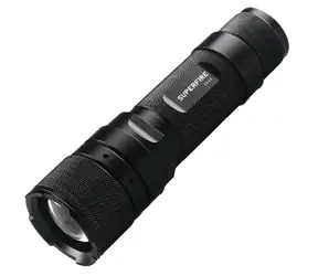 Superfire F3-L2 Taschenlampe schwarz / Zoom / 570lm / 3x AAA / USB