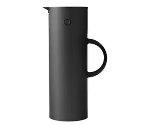 Stelton EM 77 mattschwarz / Vakuumkessel (Thermoskanne) / 1 l 