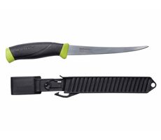 Morakniv Fishing Comfort Filet 155 (S) grün-schwarz / Angelmesser / Edelstahl / Klinge 15,5 cm / Kunststoffetui