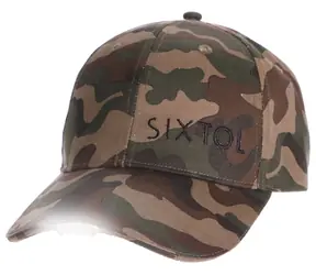 SIXTOL B-CAP Camouflage / LED-Kappe mit Licht / 5x 5 lm / wiederaufladbar / USB