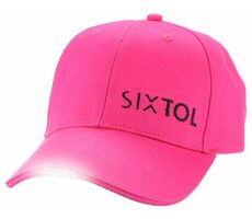 SIXTOL B-CAP rosa / LED-Kappe mit Licht / 5x 5 lm / wiederaufladbar / USB