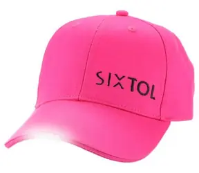 SIXTOL B-CAP rosa / LED-Kappe mit Licht / 5x 5 lm / wiederaufladbar / USB