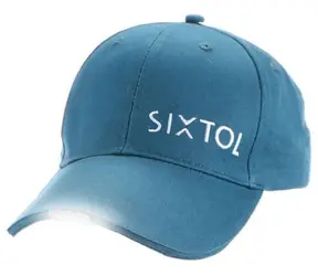 SIXTOL B-CAP blau / LED-Kappe mit Licht / 5x 5 lm / wiederaufladbar / USB