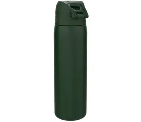 ion8 auslaufsichere Edelstahlflasche, dunkelgrün, 600 ml