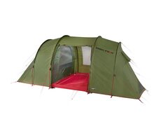 High Peak Goose 4 LW grün-rot / Zelt für 4 Personen / 240 x 440 x 190 cm / Wassersäule: 3000mm