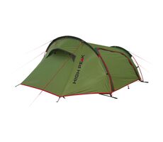 High Peak Sparrow LW grün-rot / Zelt für 2 Personen / 260 x 200 x 90/60 cm / Wassersäule: 3000mm