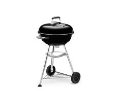 Weber 1221004 Compact Kettle Holzkohlegrill schwarz / Holzkohlegrill / Rost 47 cm