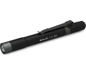 SolidLine ST4 schwarz / Taschenlampe / 180 lm / Nachleuchten bis 70m / 2x AAA / IP54