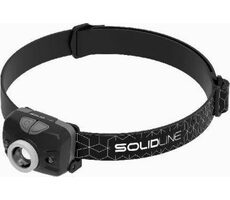 SolidLine SH3 schwarz / Stirnlampe / 300 lm / Nachleuchten bis 180m / 3x AAA / IP54