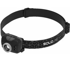 SolidLine SH5 schwarz / Stirnlampe / 350 lm / Nachleuchtweite bis 190m / 3x AAA / IP54