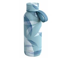 Quokka Edelstahl-Thermosflasche mit Riemen SOLID Blue Wind 510 ml