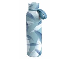 Quokka Edelstahl-Thermosflasche mit Riemen SOLID Blue Wind 630 ml
