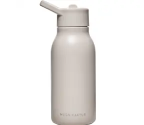 Neon Kactus Kinder-Edelstahlflasche grau 340 ml