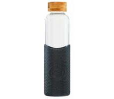 Neon Kactus Glasflasche mit Hülle schwarz 550 ml 
